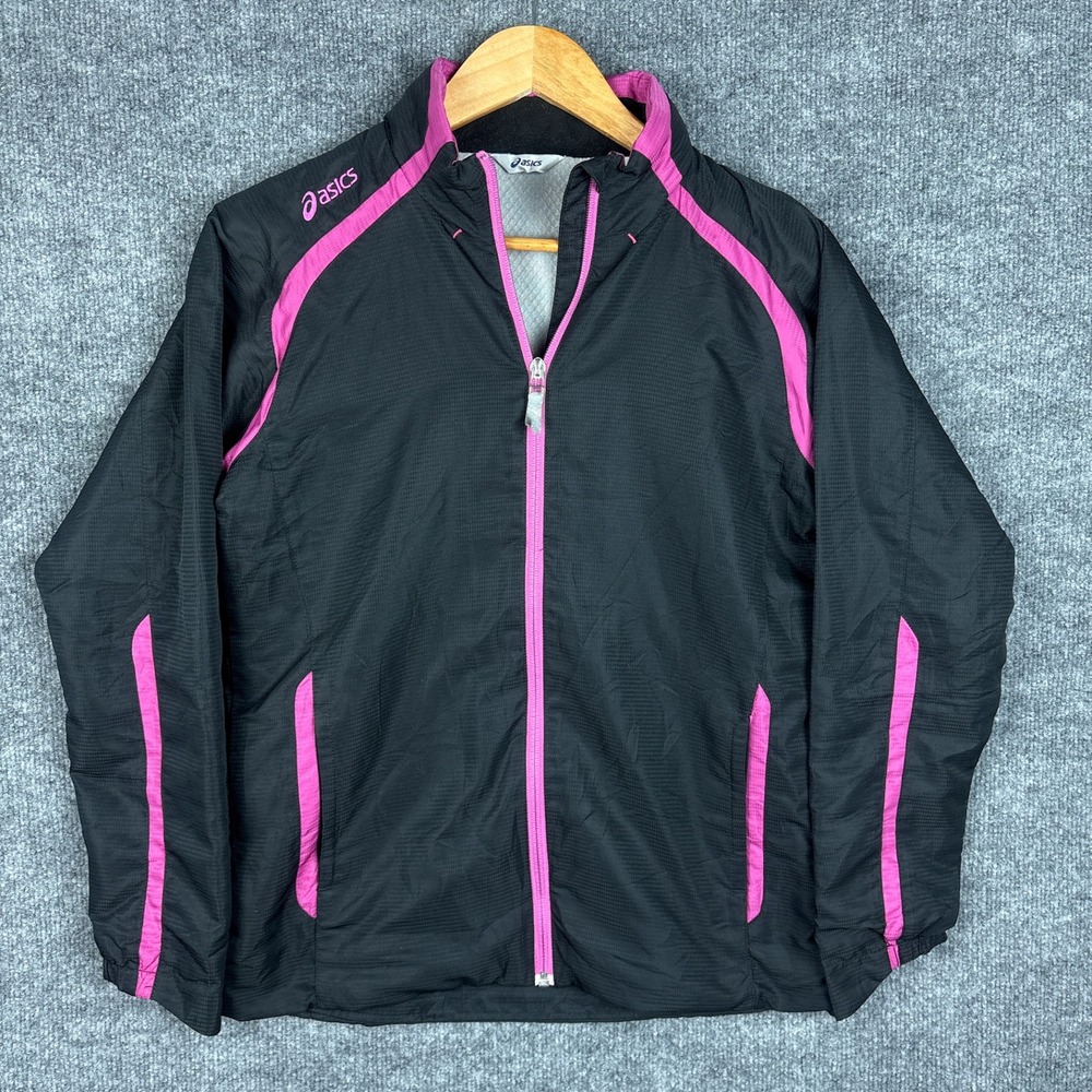 Asics Japan Windbreaker Jacket Full Zip‎ Packable Hood US S / Japan M
